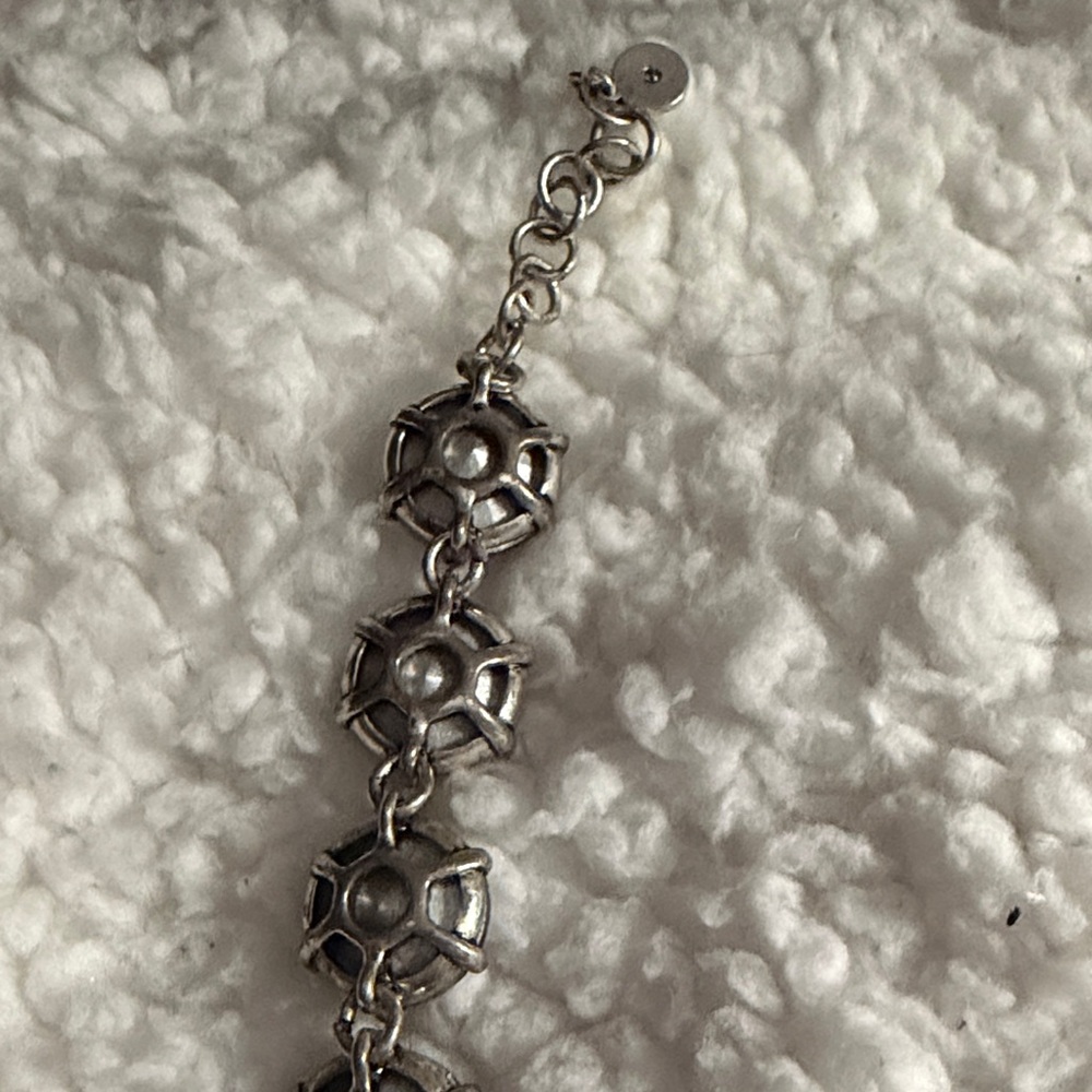 Stella & Dot Silver and Black Crystal Bracelet - Picture 12 of 13